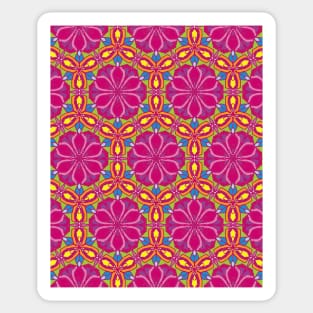 Colorful flower pattern Sticker